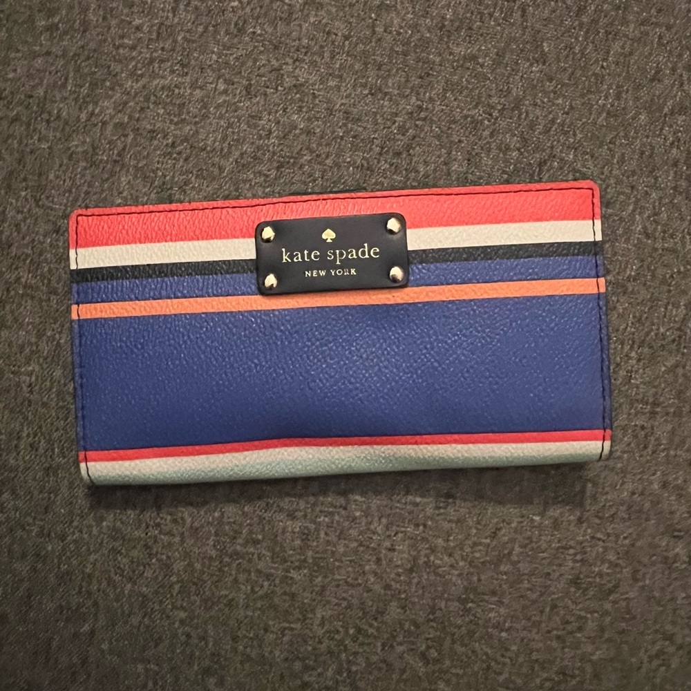 Multicolored stripe Kate spade wallet